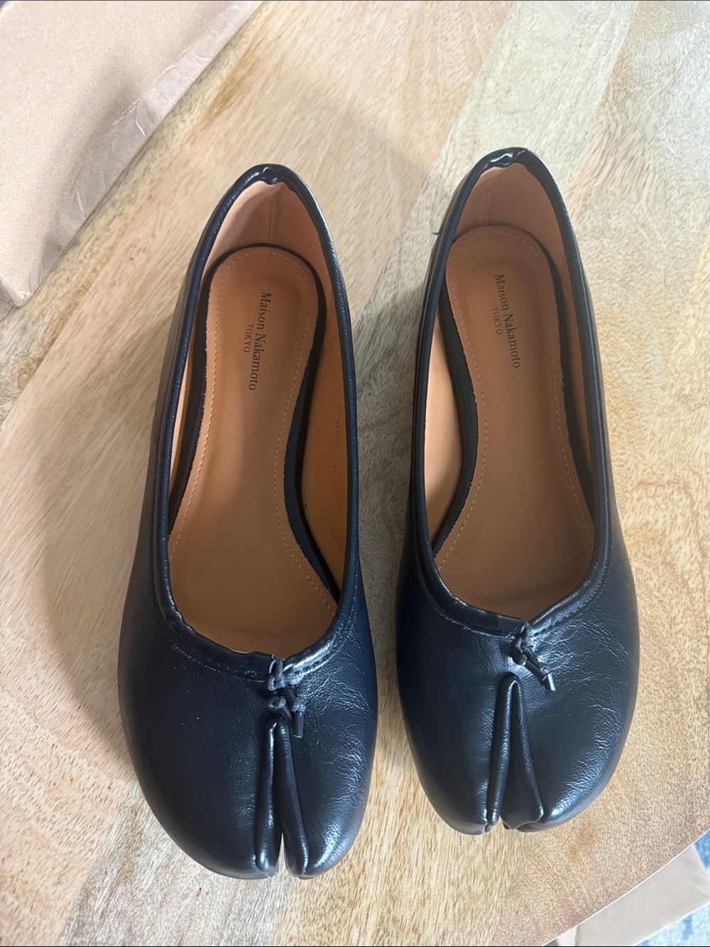 Black Leather Tabi Flats — Elegant Everyday Loafers